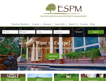 Tablet Screenshot of espmvacationrentals.com